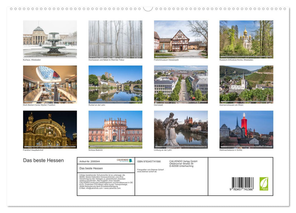 Das beste Hessen (CALVENDO Premium Wandkalender 2026)