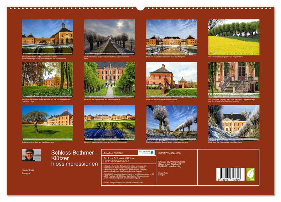 Schloss Bothmer - Klützer Schlossimpressionen (CALVENDO Premium Wandkalender 2026)