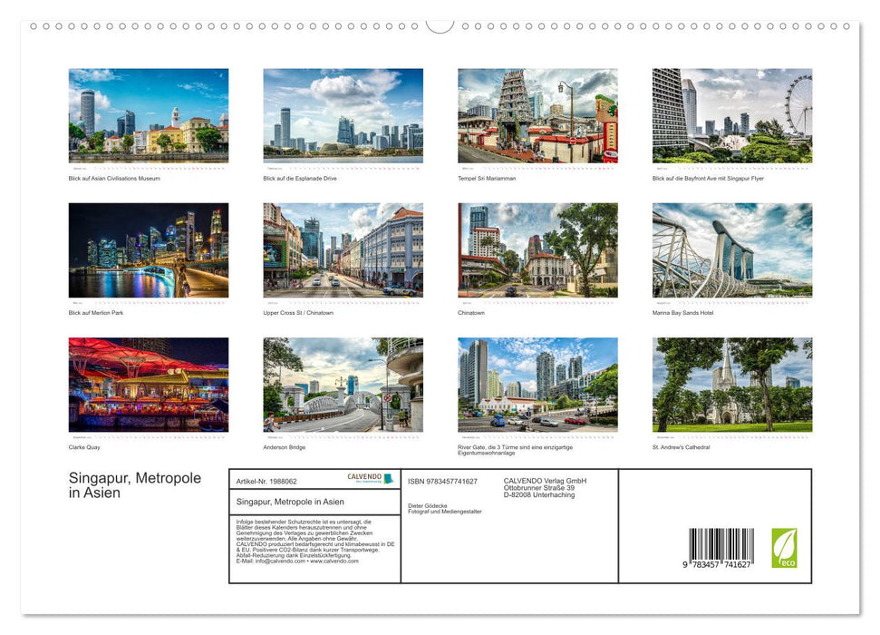 Singapur, Metropole in Asien (CALVENDO Premium Wandkalender 2026)