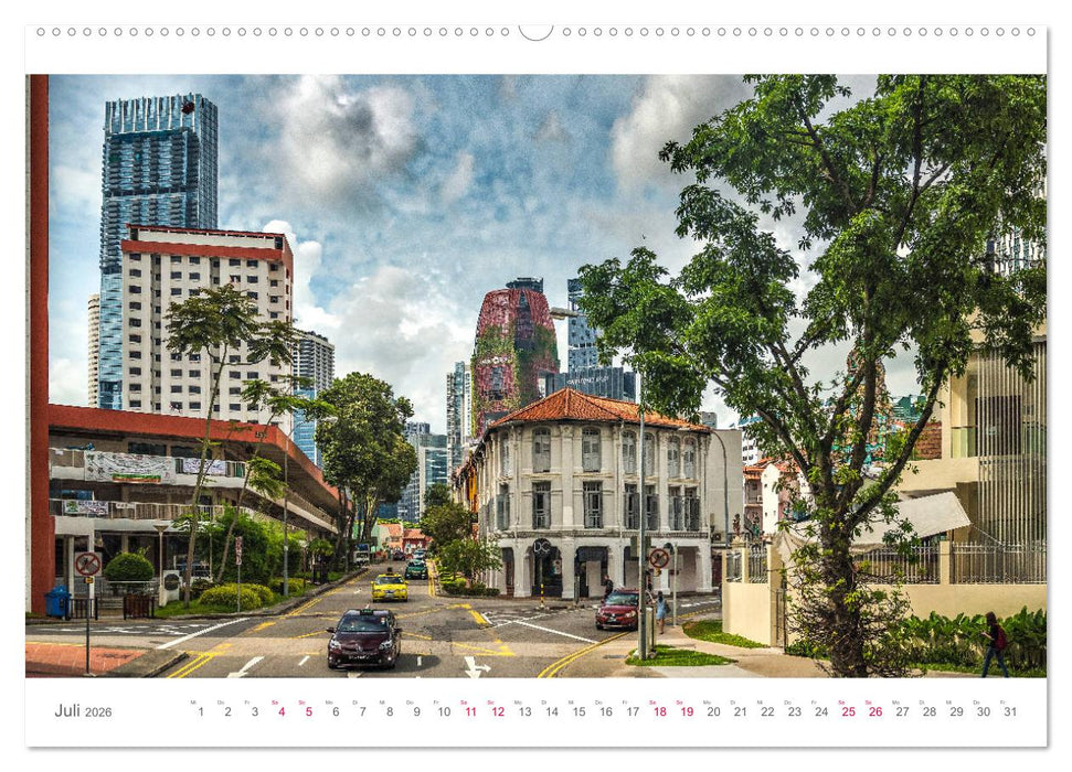 Singapur, Metropole in Asien (CALVENDO Premium Wandkalender 2026)