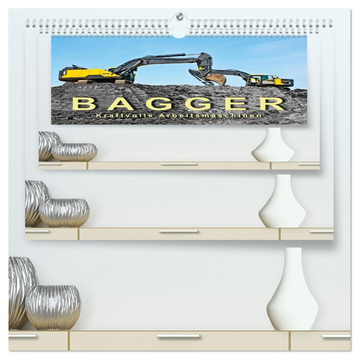 Bagger - kraftvolle Arbeitsmaschinen (CALVENDO Premium Wandkalender 2026)