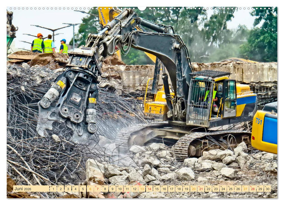 Bagger - kraftvolle Arbeitsmaschinen (CALVENDO Premium Wandkalender 2026)