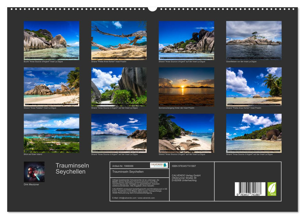 Trauminseln Seychellen (CALVENDO Premium Wandkalender 2026)