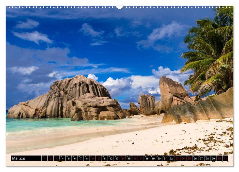 Trauminseln Seychellen (CALVENDO Premium Wandkalender 2026)