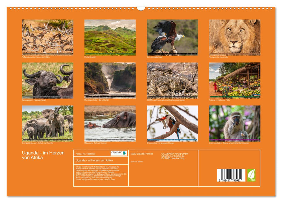 Uganda - im Herzen von Afrika (CALVENDO Premium Wandkalender 2026)