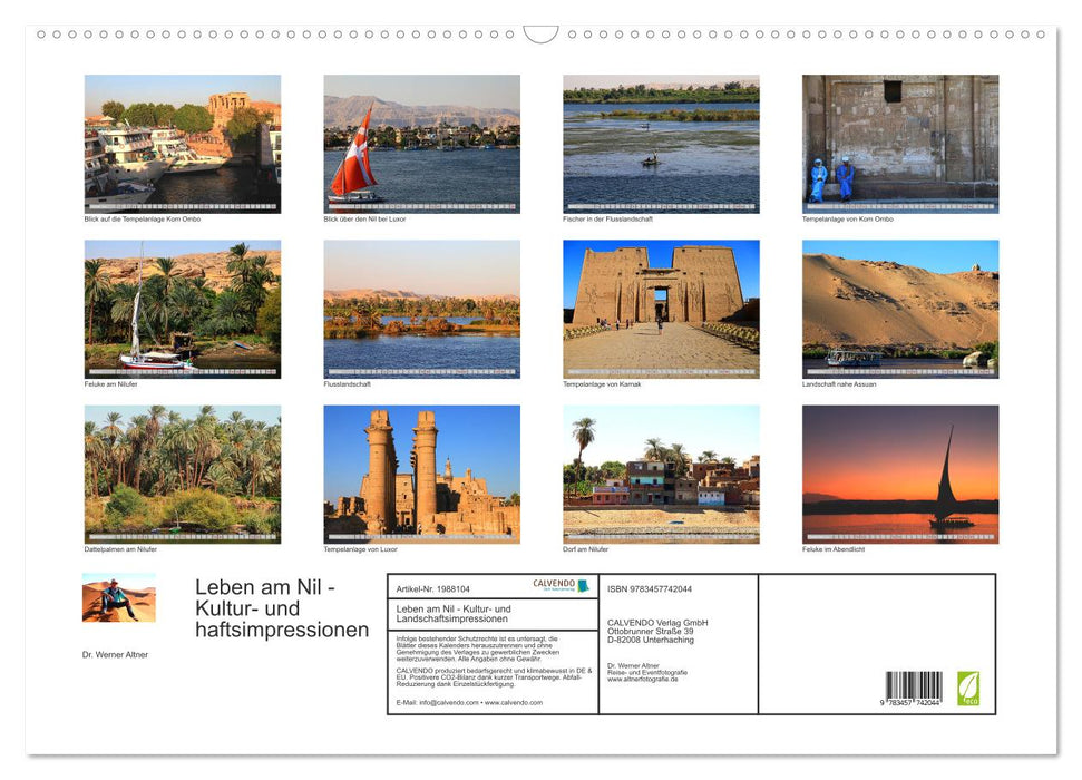 Leben am Nil - Kultur- und Landschaftsimpressionen (CALVENDO Wandkalender 2026)