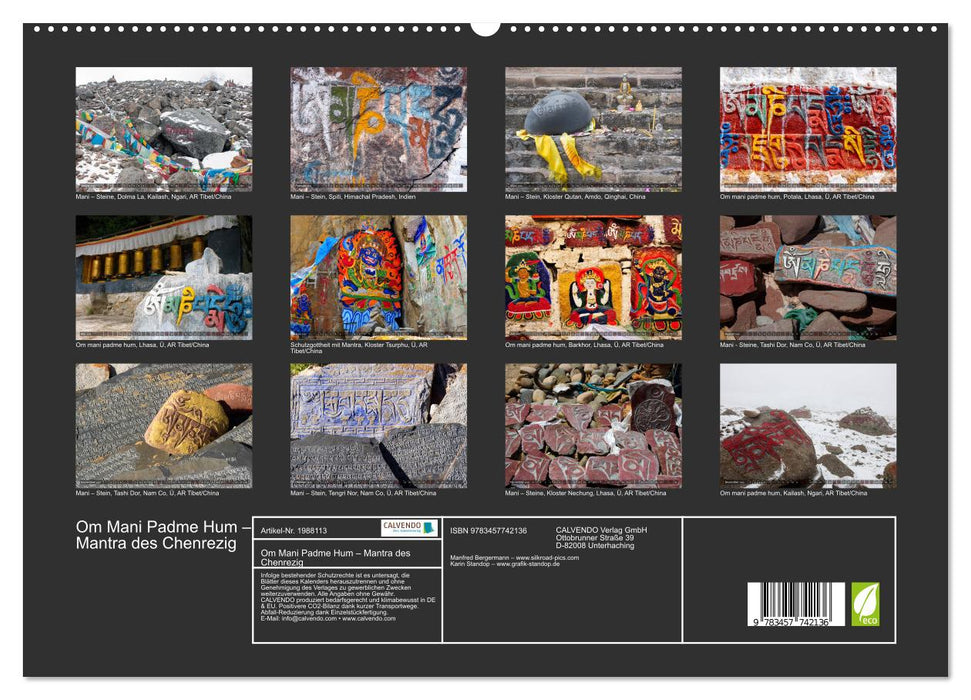 Om Mani Padme Hum – Mantra des Chenrezig (CALVENDO Premium Wandkalender 2026)