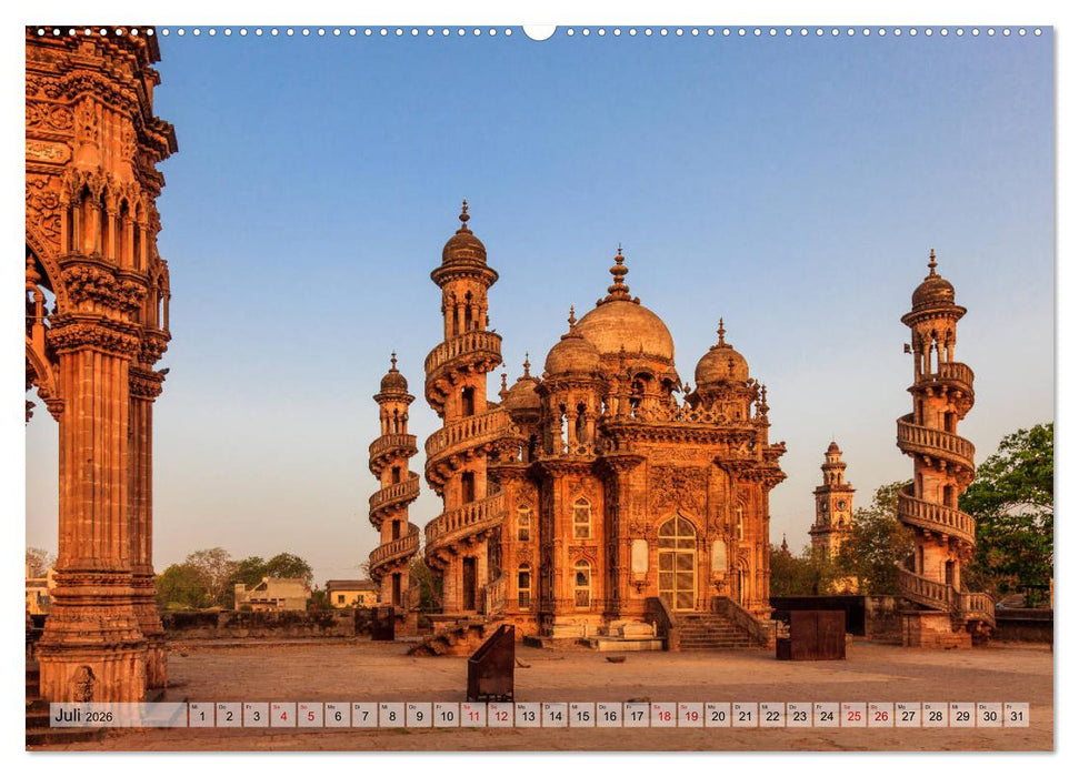 Indien: Tempel, Paläste und Grabmäler (CALVENDO Premium Wandkalender 2026)
