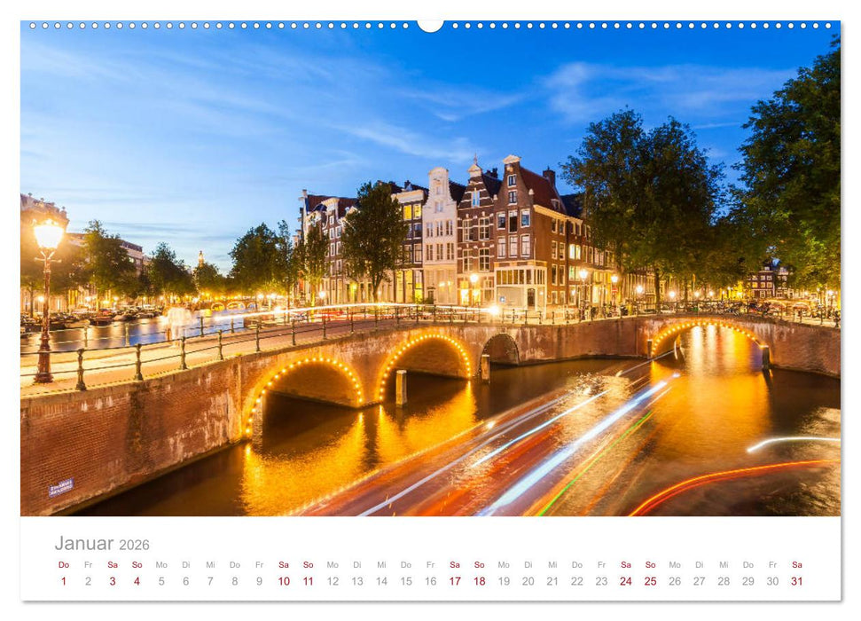 AMSTERDAM Impressionen (CALVENDO Premium Wandkalender 2026)
