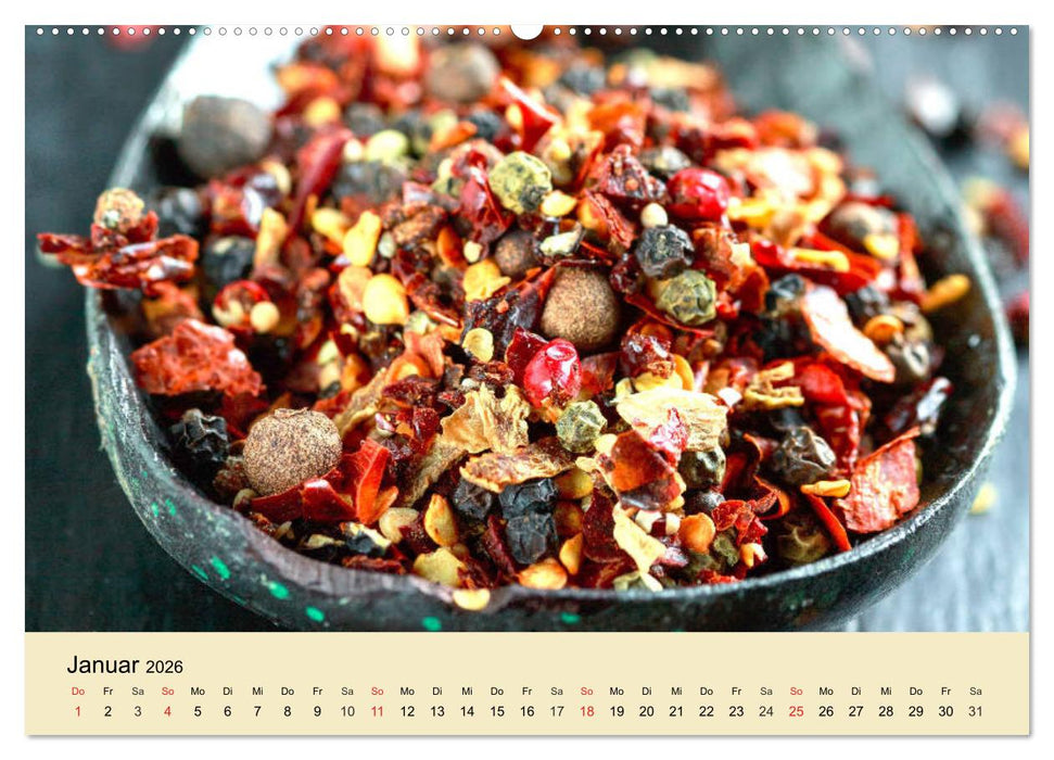 Aromatische Gewürze. Die himmlischen Kostbarkeiten aus aller Welt (CALVENDO Wandkalender 2026)