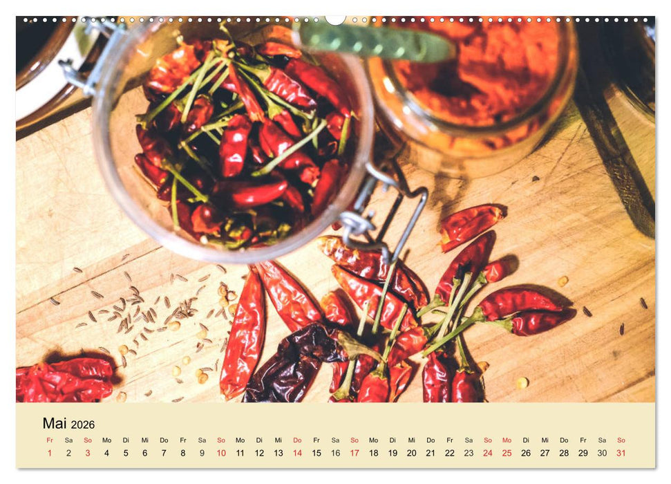 Aromatische Gewürze. Die himmlischen Kostbarkeiten aus aller Welt (CALVENDO Wandkalender 2026)