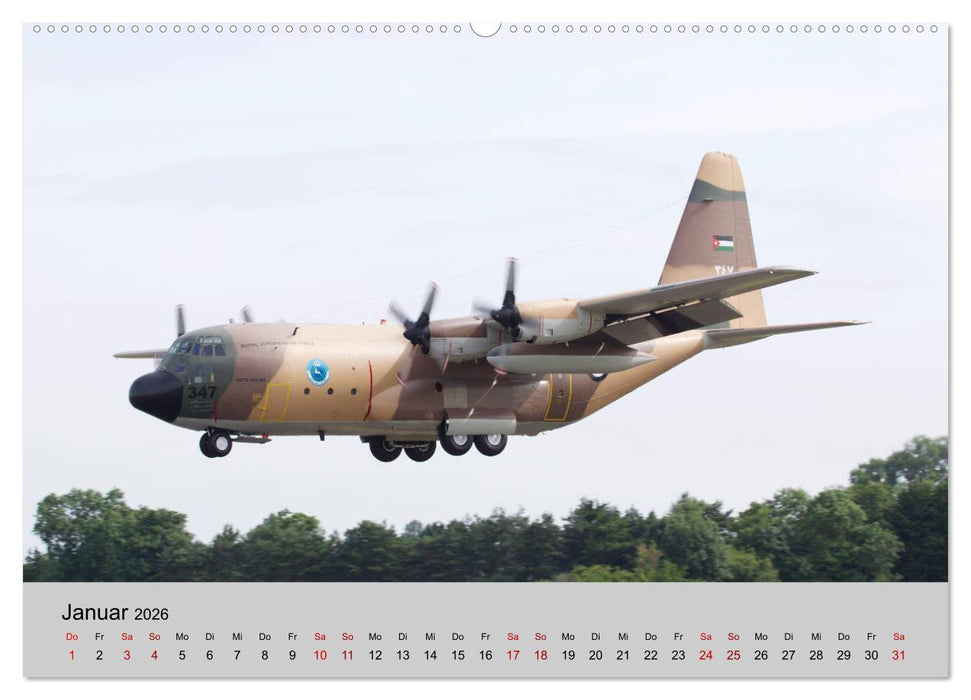 Transportflugzeug C-130 Hercules (CALVENDO Premium Wandkalender 2026)