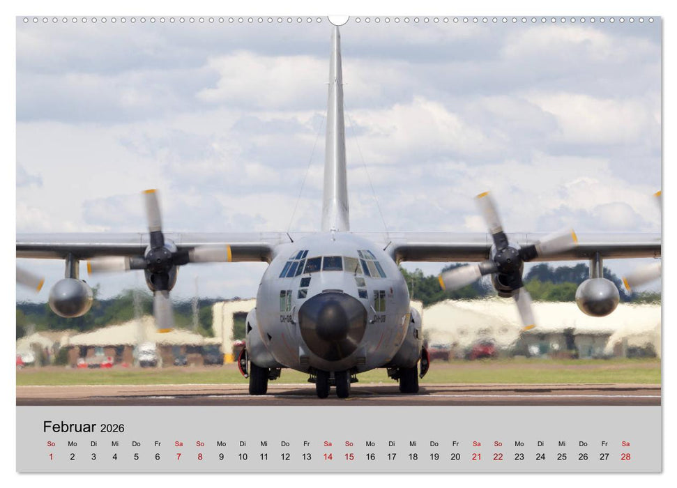 Transportflugzeug C-130 Hercules (CALVENDO Premium Wandkalender 2026)