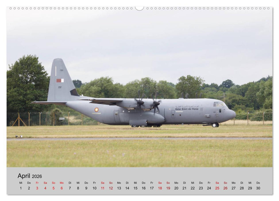 Transportflugzeug C-130 Hercules (CALVENDO Premium Wandkalender 2026)