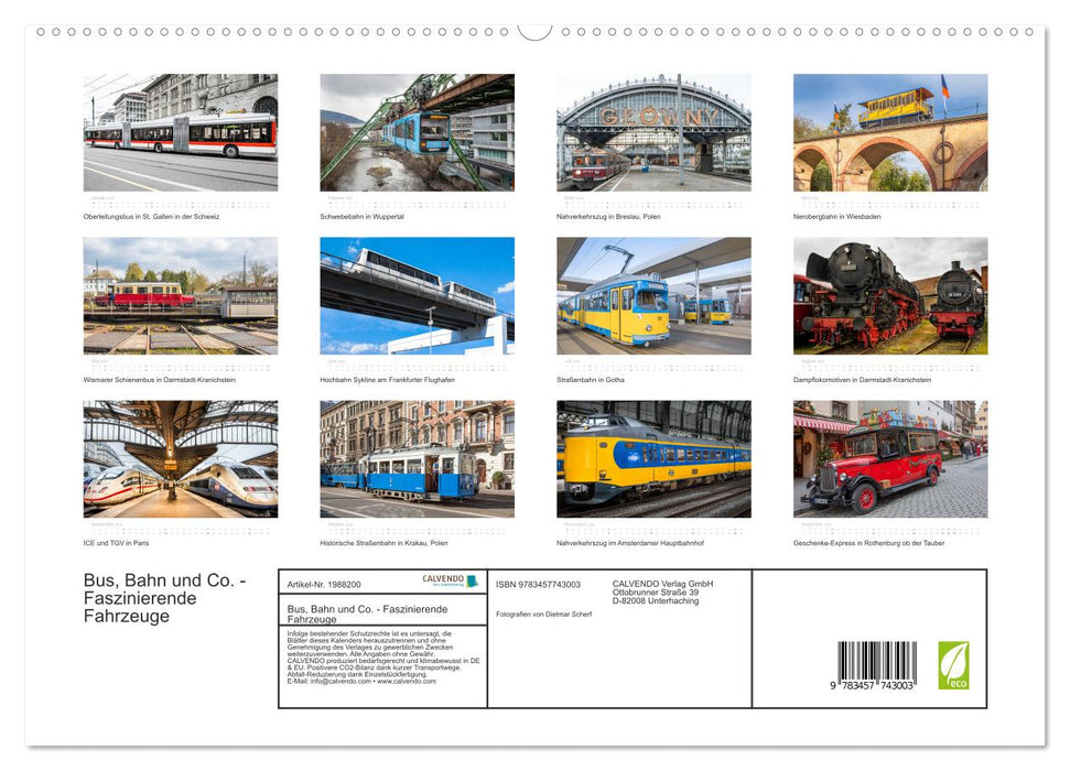 Bus, Bahn und Co. - Faszinierende Fahrzeuge (CALVENDO Premium Wandkalender 2026)