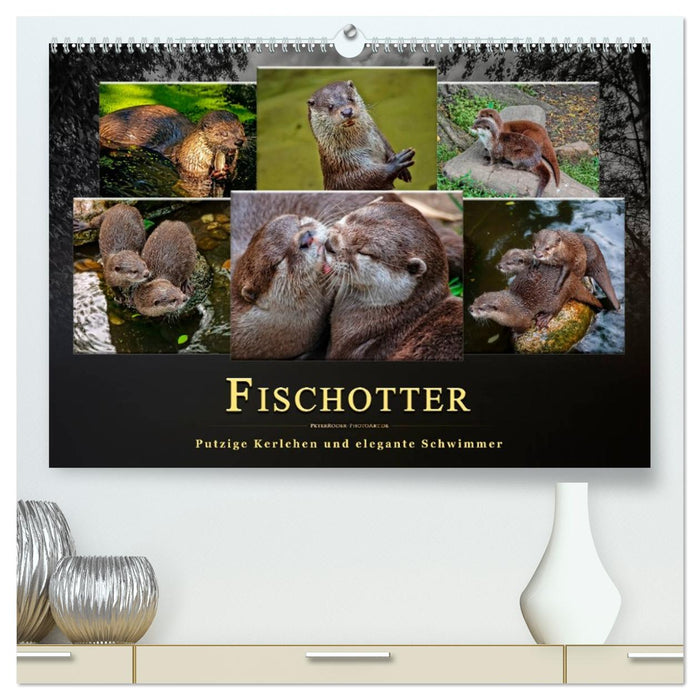 Fischotter - putzige Kerlchen und elegante Schwimmer (CALVENDO Premium Wandkalender 2026)