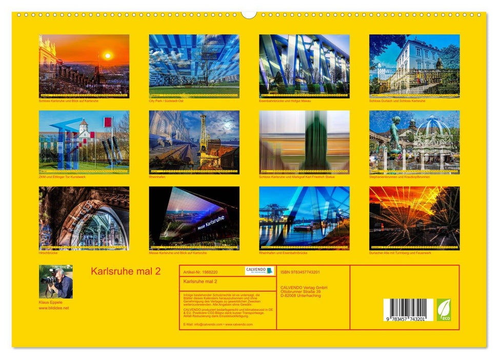 Karlsruhe mal 2 (CALVENDO Premium Wandkalender 2026)