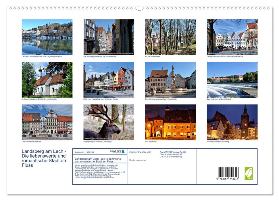 Landsberg am Lech - Die liebenswerte und romantische Stadt am Fluss (CALVENDO Premium Wandkalender 2026)