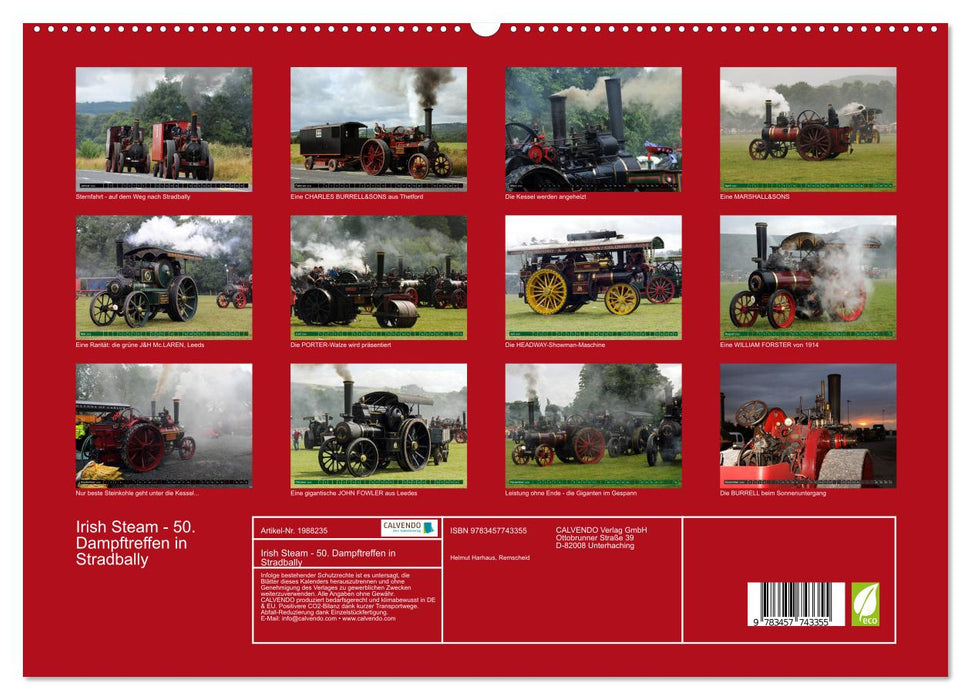 Irish Steam - 50. Dampftreffen in Stradbally (CALVENDO Premium Wandkalender 2026)