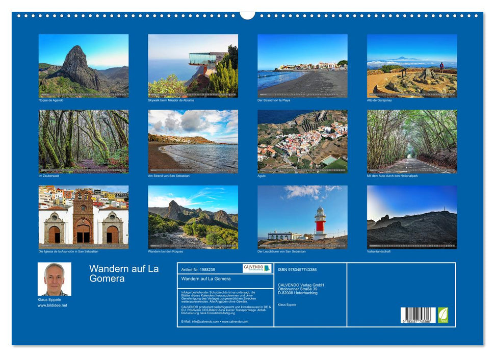 Wandern auf La Gomera (CALVENDO Wandkalender 2026)