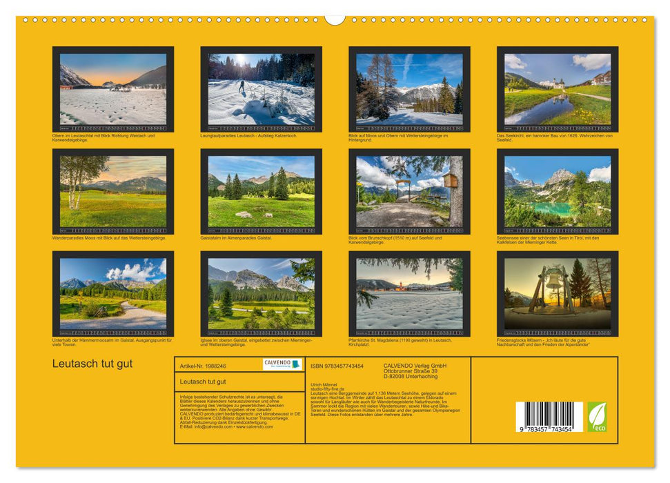 Leutasch tut gut (CALVENDO Premium Wandkalender 2026)