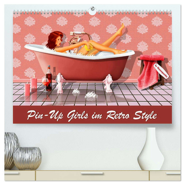 Pin-Up Girls im Retro Style by Mausopardia (CALVENDO Premium Wandkalender 2026)
