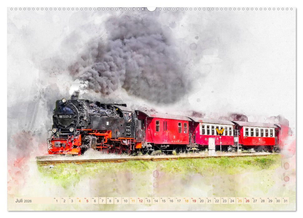 Dampflokomotiven - wunderschöne Dampfloks aus Deutschland und der Welt (CALVENDO Premium Wandkalender 2026)