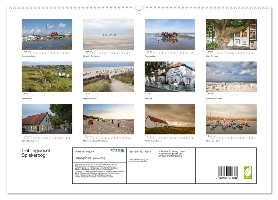 Lieblingsinsel Spiekeroog (CALVENDO Premium Wandkalender 2026)