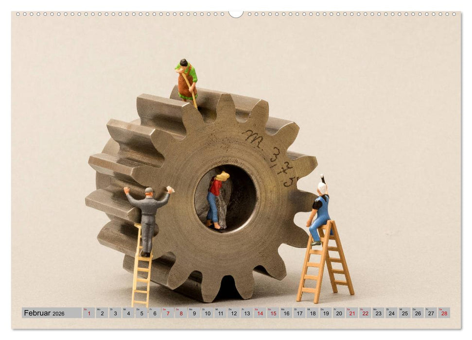 Miniaturwelten - Kleine Leute aus der Nachbarschaft (CALVENDO Premium Wandkalender 2026)