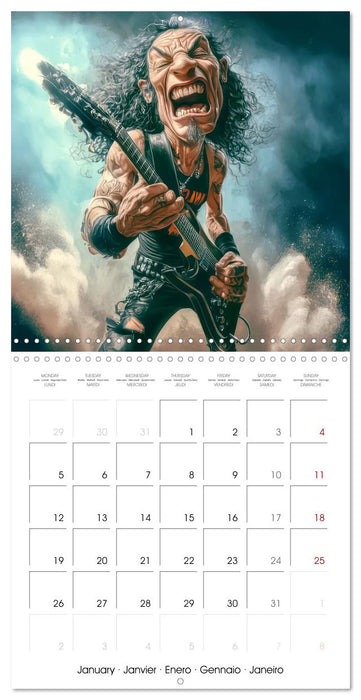 Music with emotion - caricatures (CALVENDO Monthly Calendar 2026)