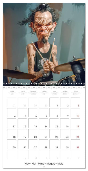 Music with emotion - caricatures (CALVENDO Monthly Calendar 2026)