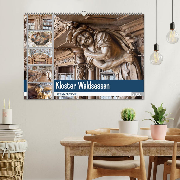 Kloster Waldsassen Stiftsbibliothek (CALVENDO Wandkalender 2026)
