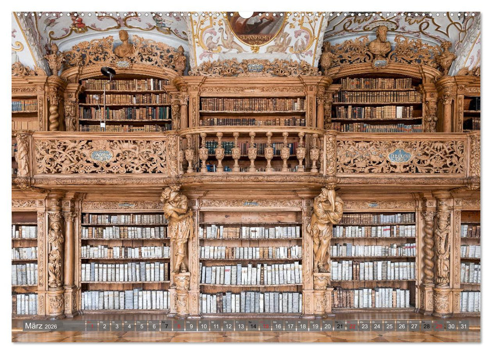 Kloster Waldsassen Stiftsbibliothek (CALVENDO Wandkalender 2026)