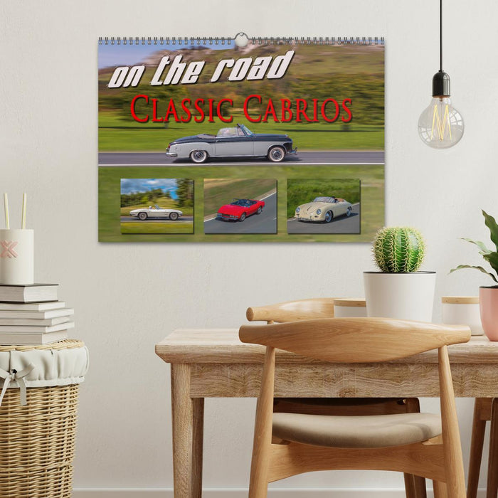 on the road Classic Cabrios (CALVENDO Wandkalender 2026)