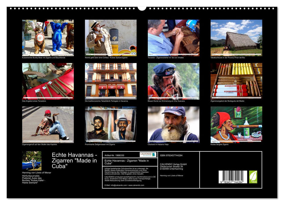 Echte Havannas - Zigarren "Made in Cuba" (CALVENDO Premium Wandkalender 2026)