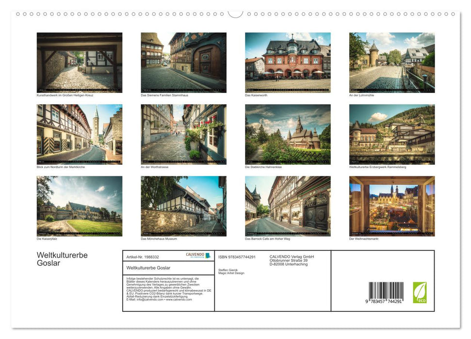 Weltkulturerbe Goslar (CALVENDO Premium Wandkalender 2026)