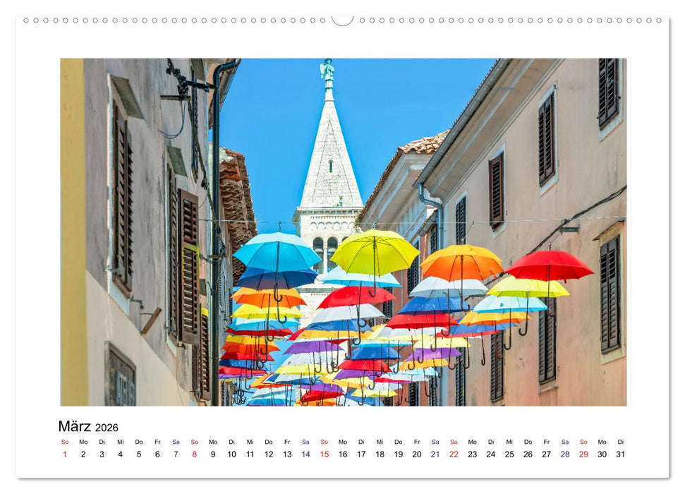 Istrien - Piran • Novigrad • Rovinj • Pula (CALVENDO Wandkalender 2026)