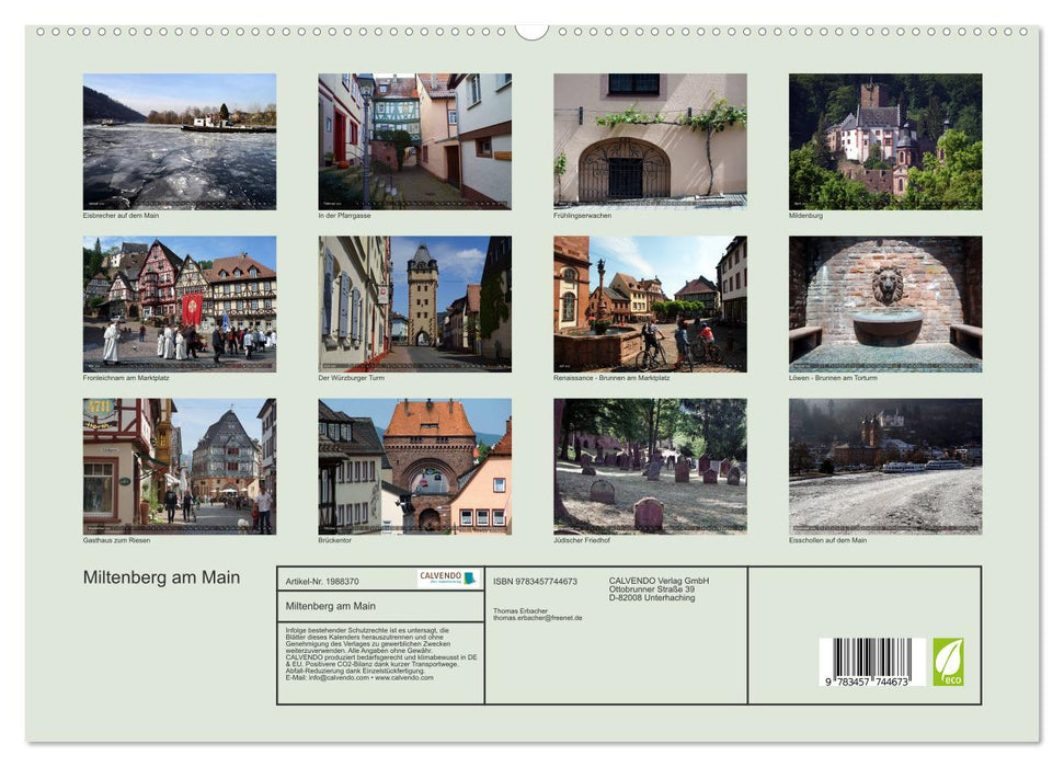 Miltenberg am Main (CALVENDO Premium Wandkalender 2026)