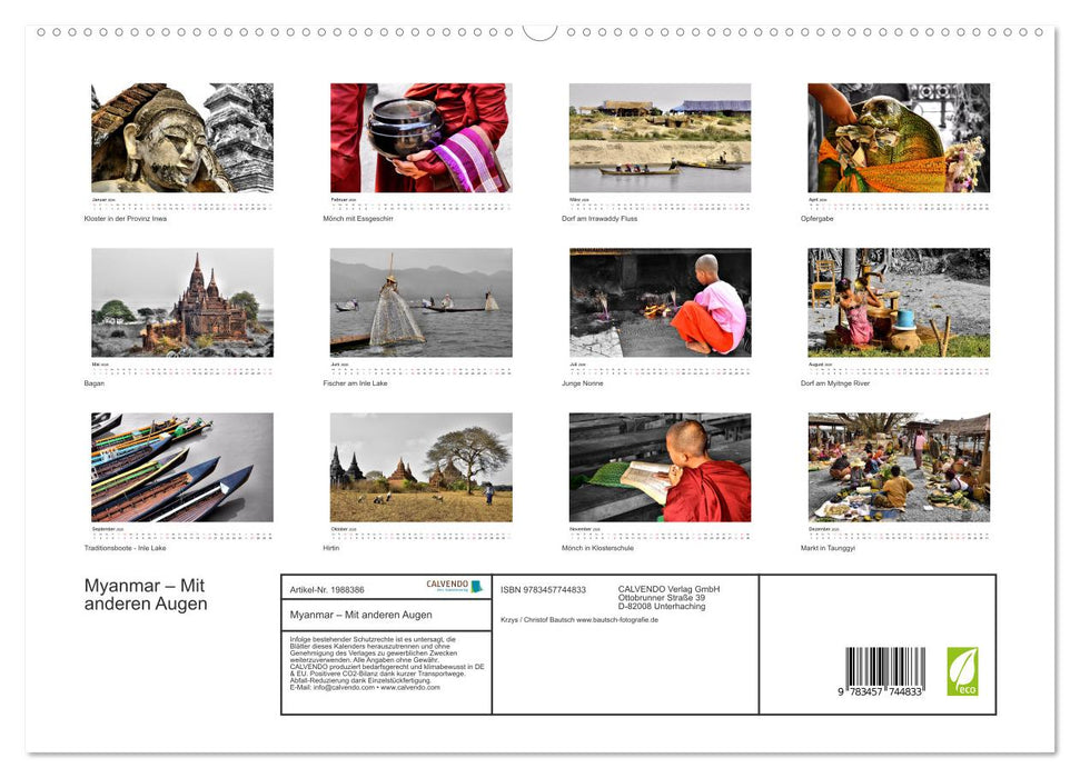 Myanmar – Mit anderen Augen (CALVENDO Premium Wandkalender 2026)