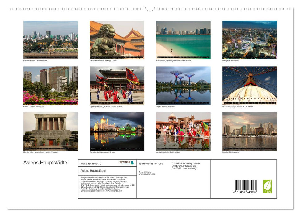 Asiens Hauptstädte (CALVENDO Premium Wandkalender 2026)