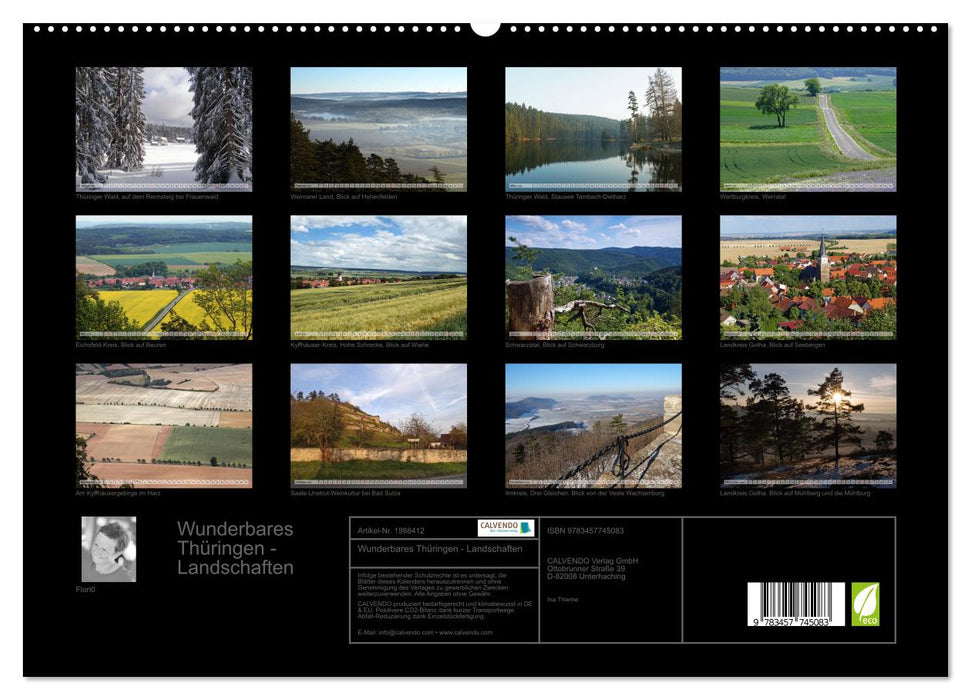 Wunderbares Thüringen - Landschaften (CALVENDO Premium Wandkalender 2026)