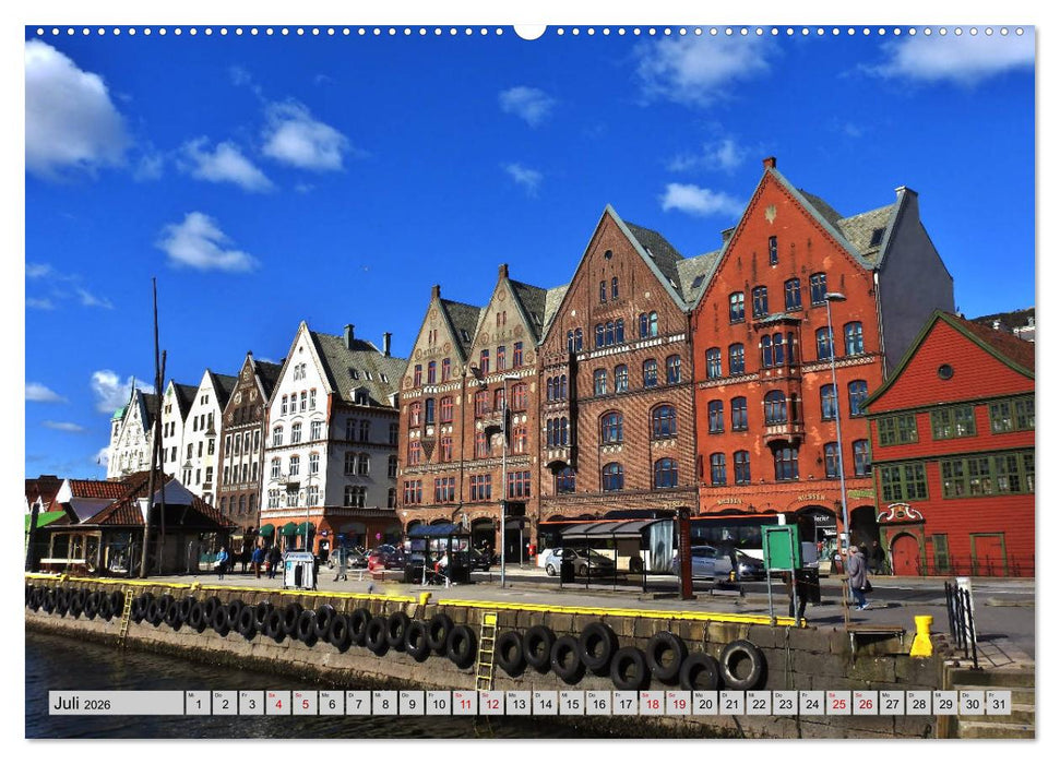 Wunderschönes Bergen. Norwegens Tor zum Fjordland (CALVENDO Premium Wandkalender 2026)