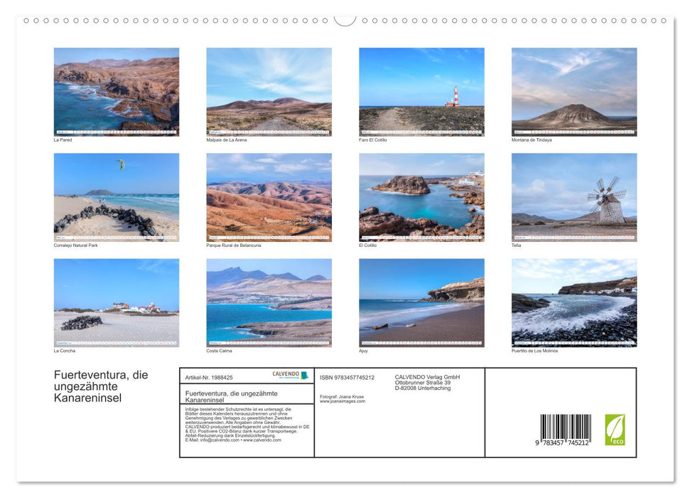 Fuerteventura, die ungezähmte Kanareninsel (CALVENDO Premium Wandkalender 2026)