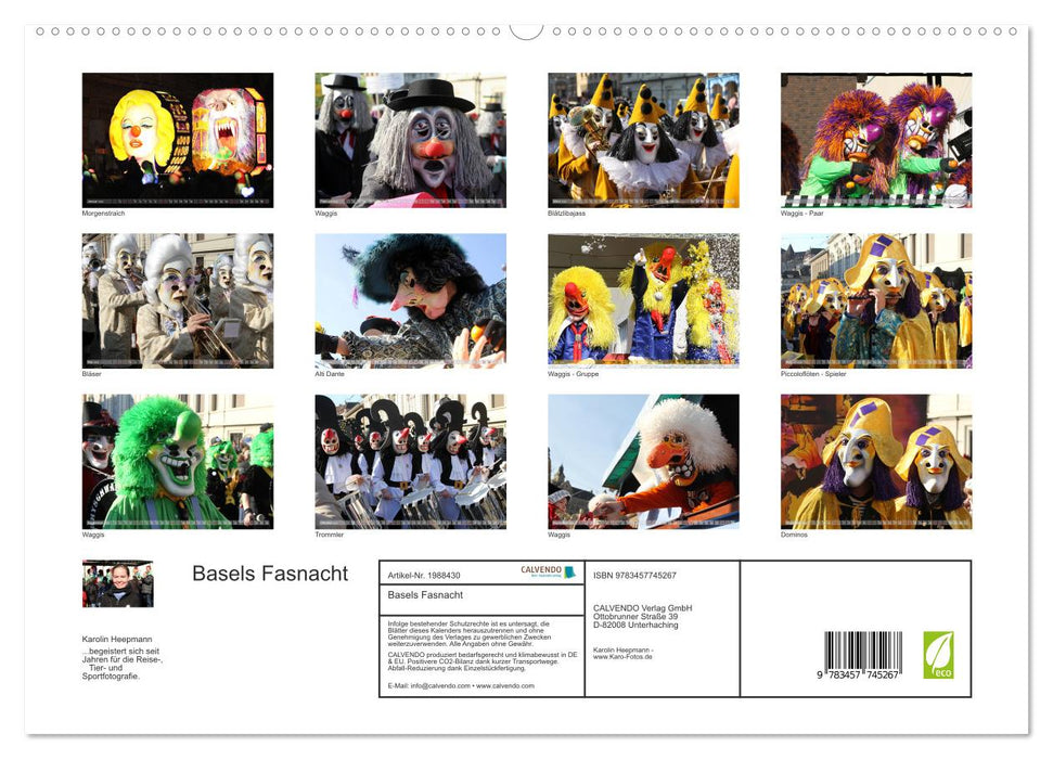 Basels Fasnacht (CALVENDO Premium Wandkalender 2026)