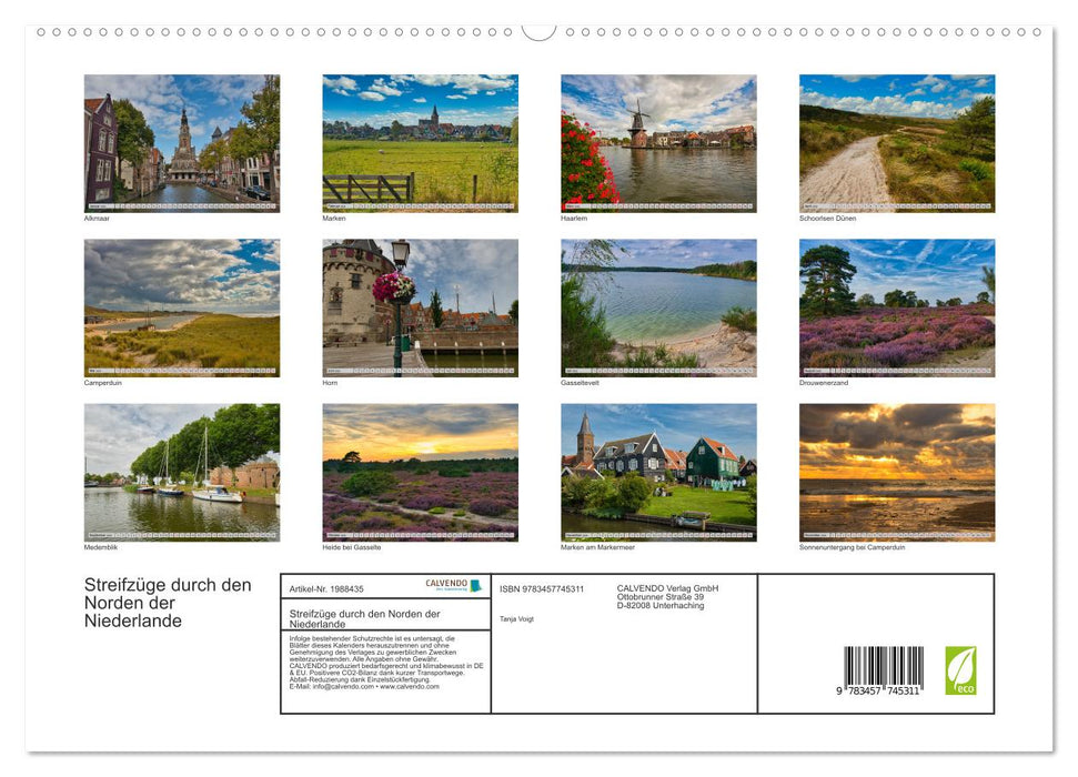 Streifzüge durch den Norden der Niederlande (CALVENDO Premium Wandkalender 2026)