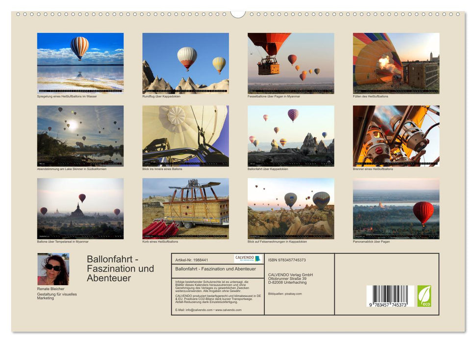 Ballonfahrt - Faszination und Abenteuer (CALVENDO Premium Wandkalender 2026)