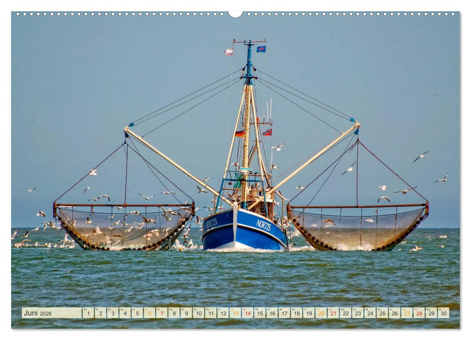 Maritime Augenblicke - Fischkutter (CALVENDO Premium Wandkalender 2026)