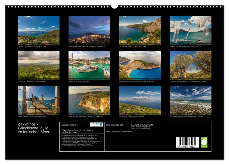 Zakynthos - Griechische Idylle im Ionischen Meer (CALVENDO Premium Wandkalender 2026)