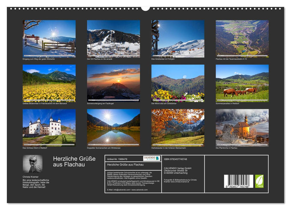 Herzliche Grüße aus Flachau (CALVENDO Premium Wandkalender 2026)