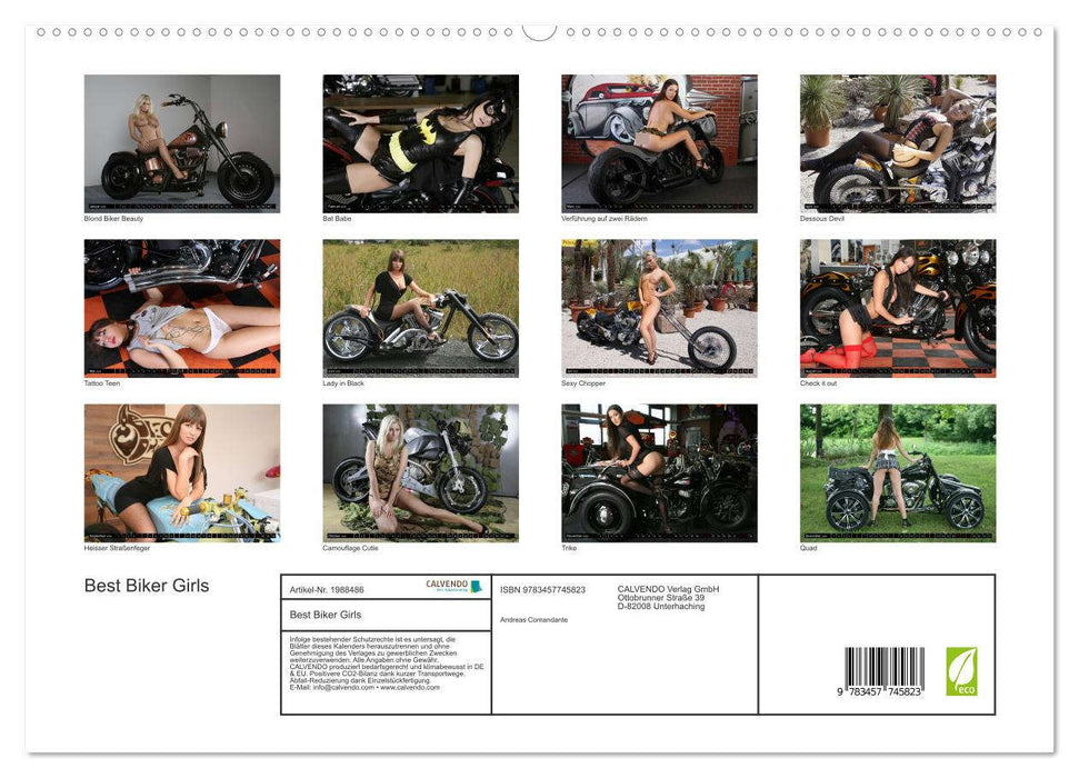 Best Biker Girls (CALVENDO Premium Wandkalender 2026)